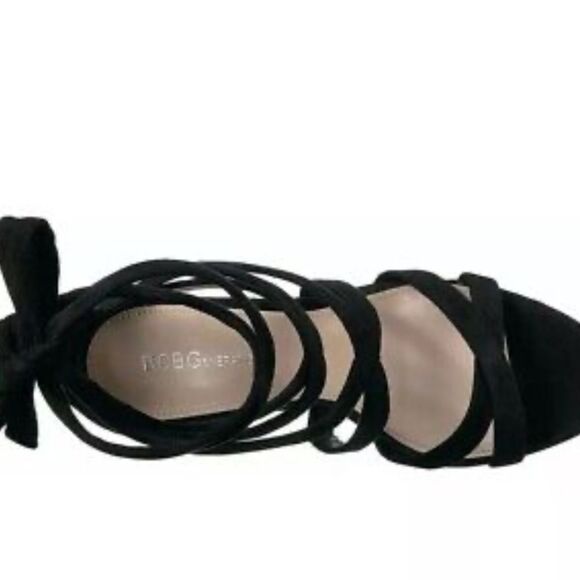 BCBGeneration Janine Lace Up Heeled Sandals, Black, Womens 7 M - Picture 2 of 12